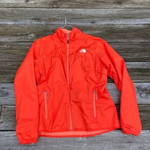 The North Face orange jacket